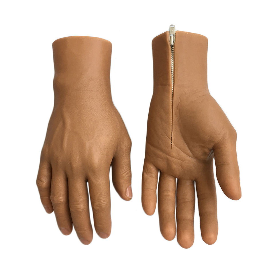 Short Cosmetic Glove with Zipper